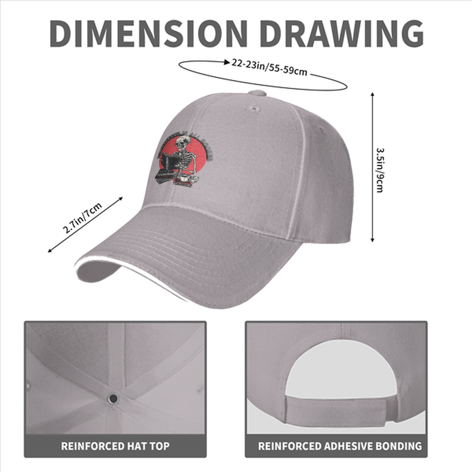My Weekend Is All Booked Skeleton Baseball Cap