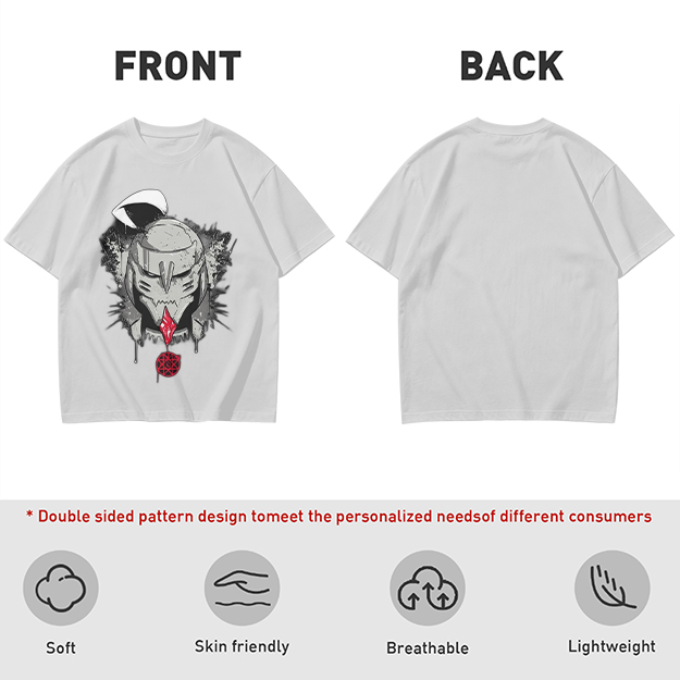 Olive T-shirt with Dark Fantasy Mechanical Skull Graphic Print