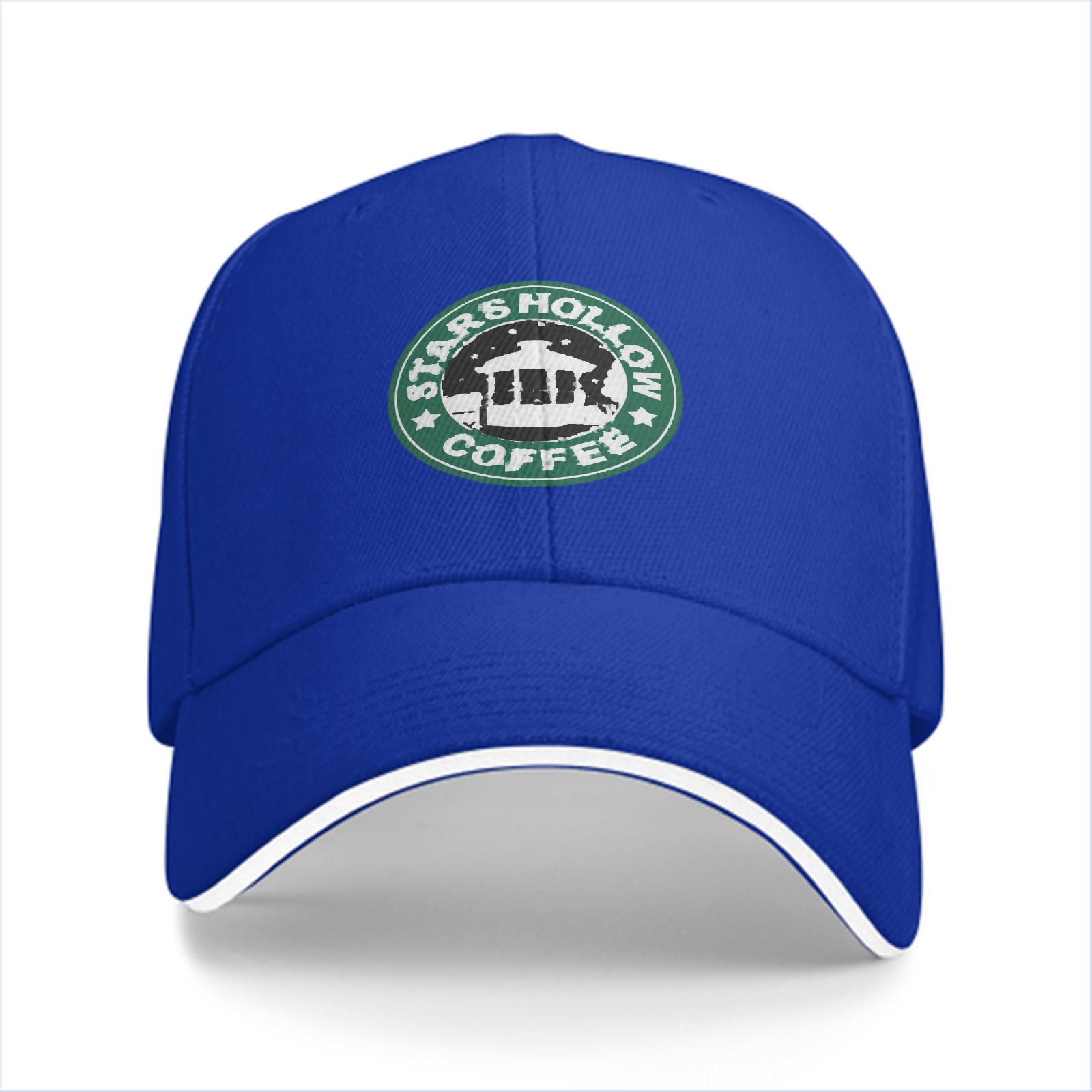 Black Baseball Cap With Stars Hollow Coffee Logo