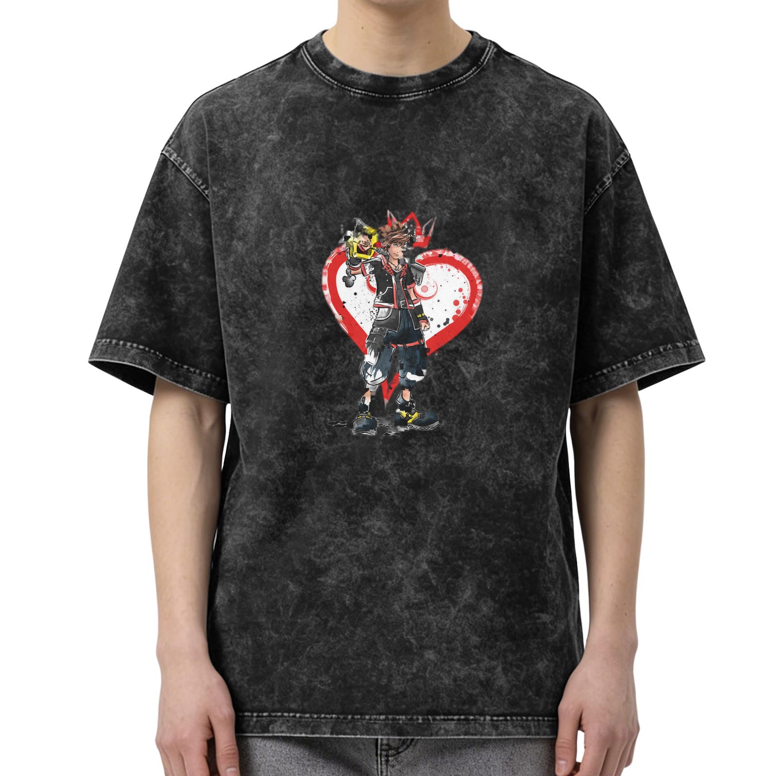 Kingdom Hearts Sora Graphic Vintage Wash T-Shirt