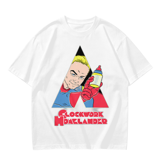 Olive Graphic T-Shirt with Clockwork Homelander Artwork