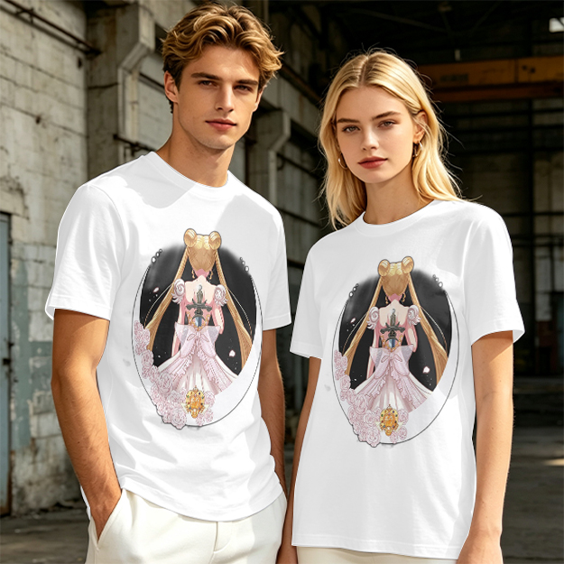 Olive T-shirt with Princess Serenity Back Print