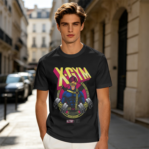 X-GYM Cyclops Superhero Graphic T-Shirt for Fitness Fans