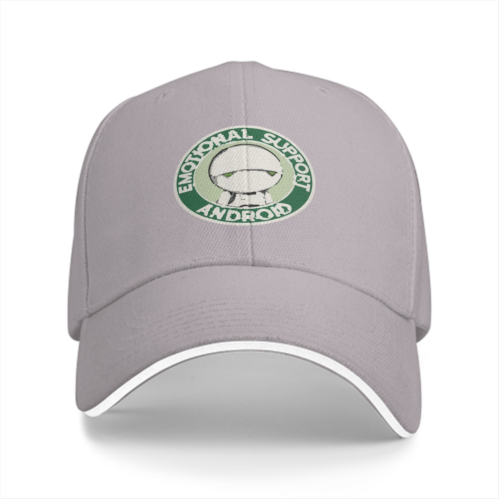Emotional Support Android Marvin Black Baseball Cap