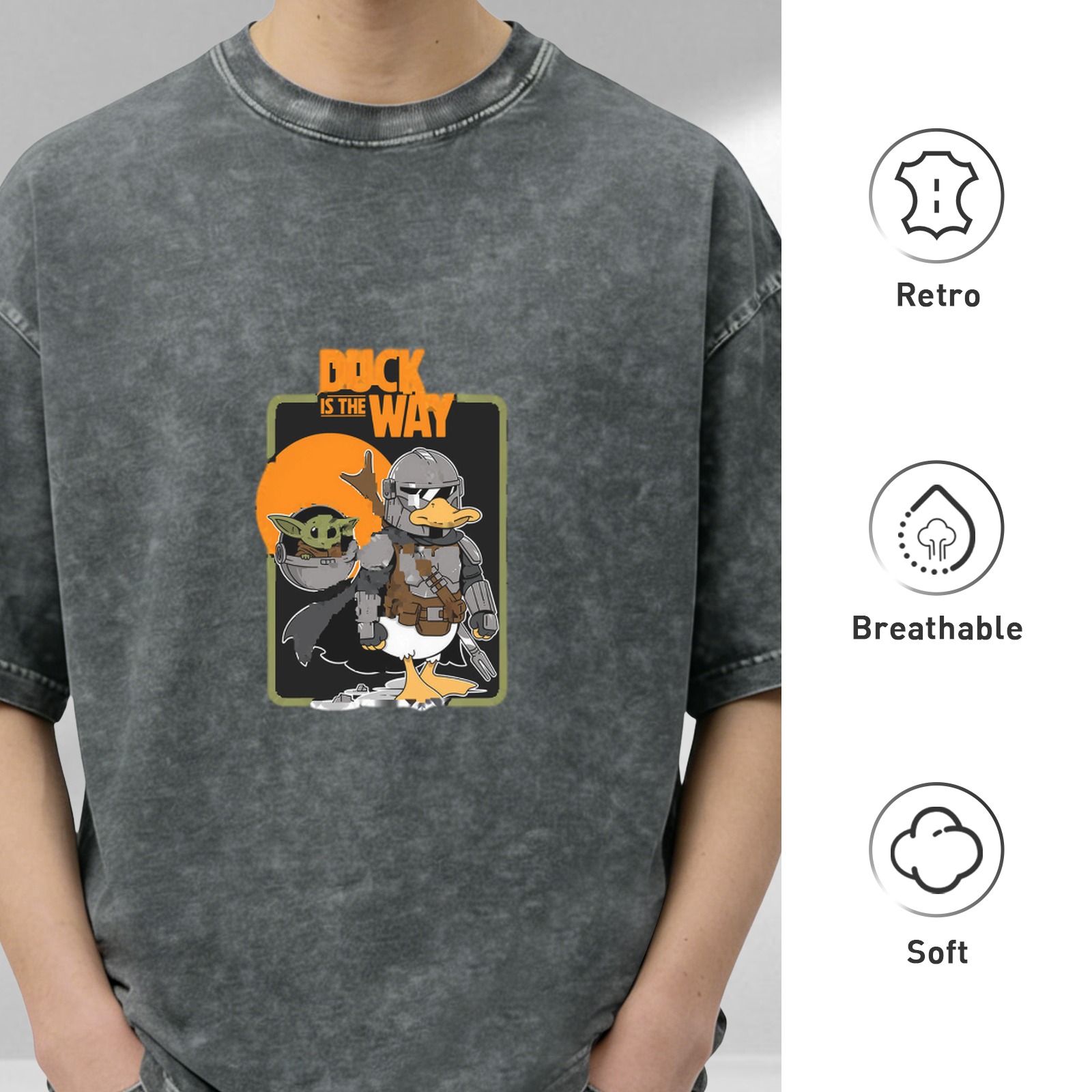Duck Is The Way Mandalorian Parody Graphic T-Shirt