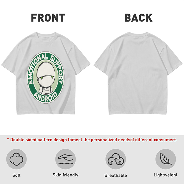 Emotional Support Android Graphic T-Shirt