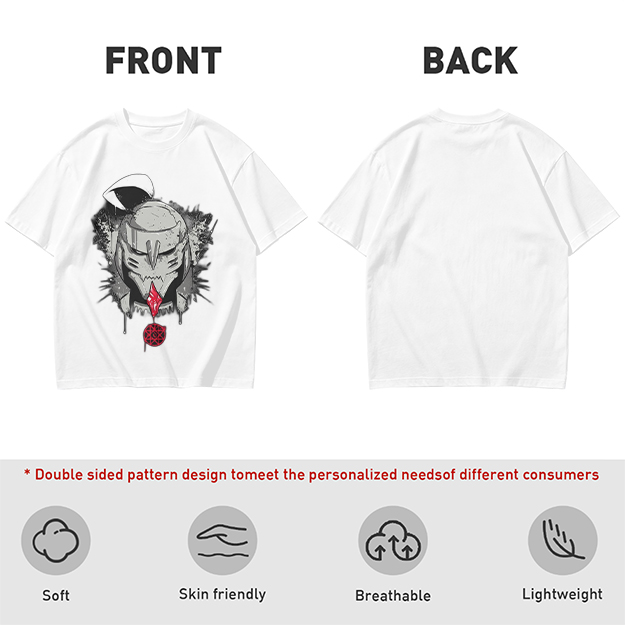 Olive T-shirt with Dark Fantasy Mechanical Skull Graphic Print