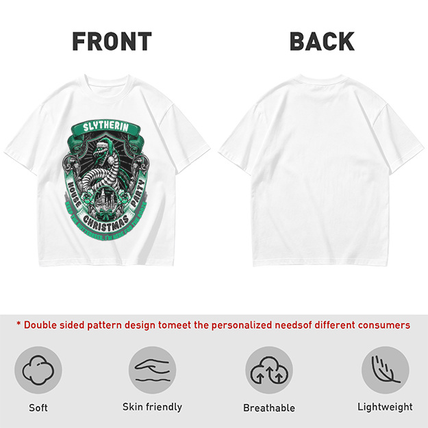 Slytherin House Christmas Party Themed Graphic T-Shirt