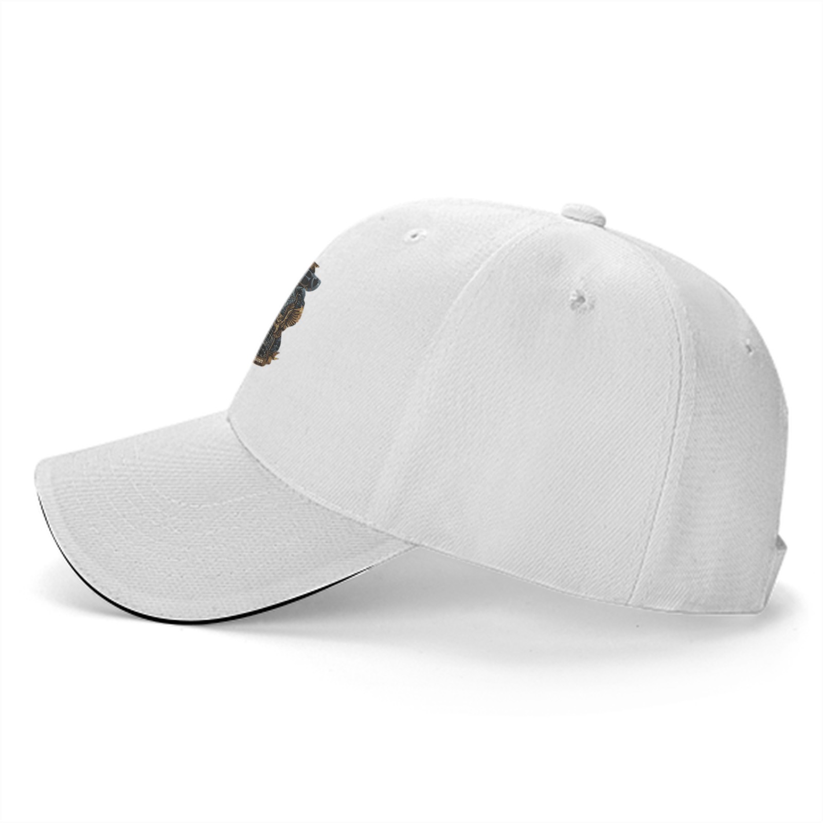 Black Baseball Cap With Diagon Alley Fantasy Graphic Print