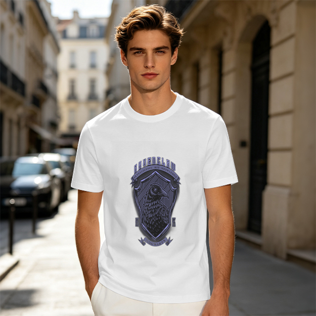 Olive Ravenclaw Crest Graphic T-Shirt