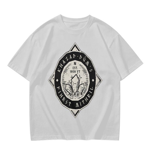 Olive Green T-Shirt with Khazad-dum's Finest Mithril Print