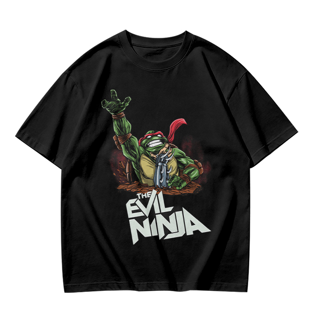 Olive T-Shirt With Evil Ninja Turtle Graphic Print