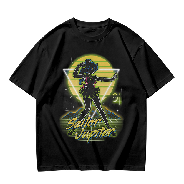 Sailor Jupiter Retro Neon Graphic T-Shirt