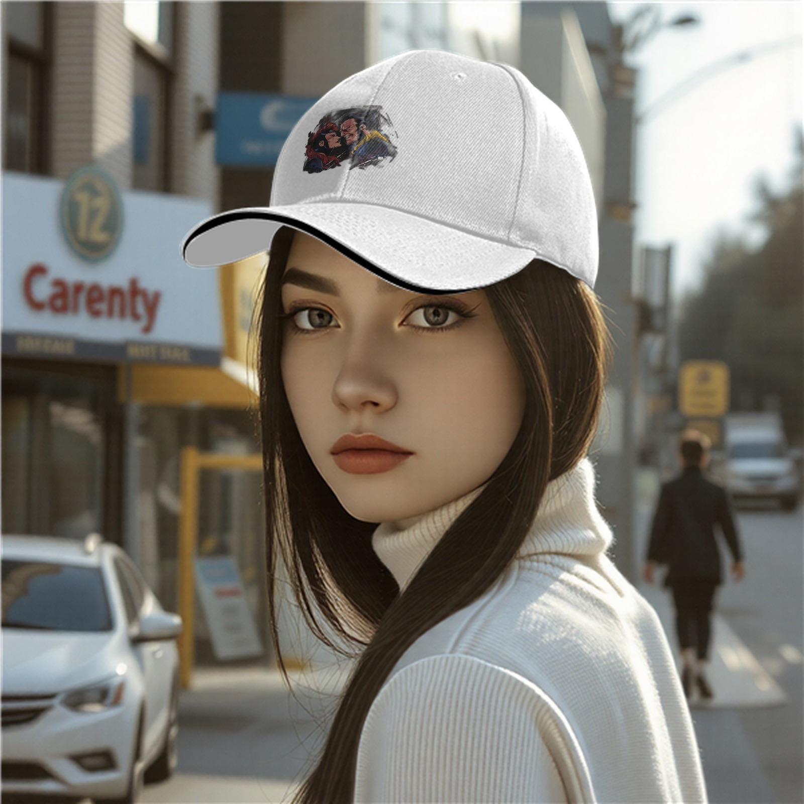 Black baseball cap with X-Men Rogue and Wolverine graphic