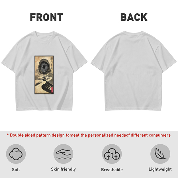 Olive T-Shirt With Surreal Hooded Eye Artwork Print