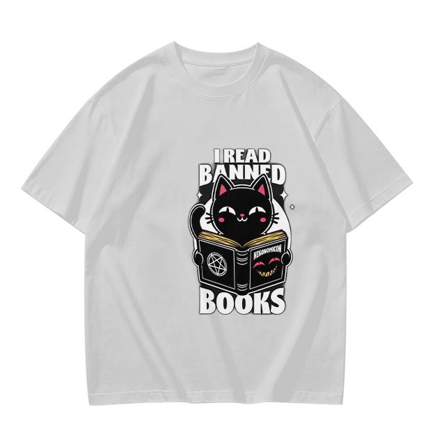 I Read Banned Books Black Cat Graphic T-Shirt