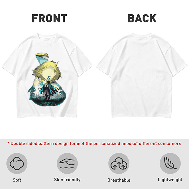 Olive T-Shirt With Chibi Wizard Anime Character Print