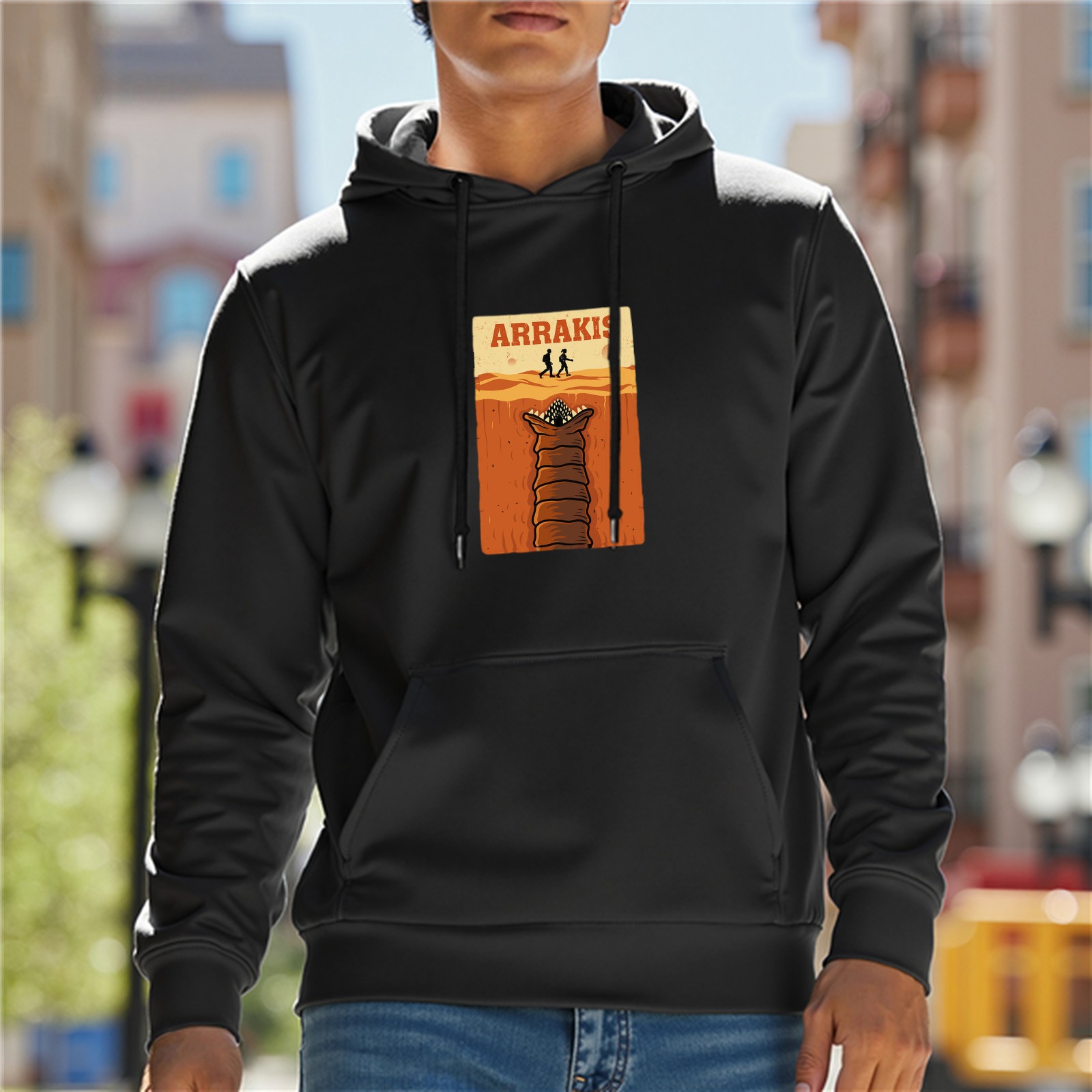 Arrakis Sandworm Desert Hoodie - Sci-Fi Fan Apparel