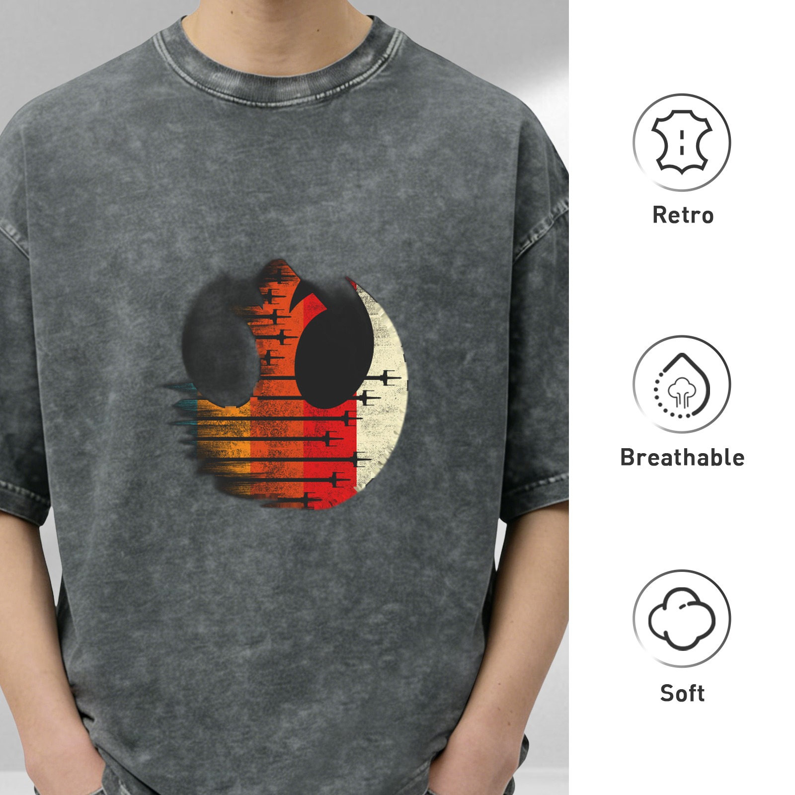 Star Wars Rebel Alliance Symbol Vintage Wash Graphic T-Shirt