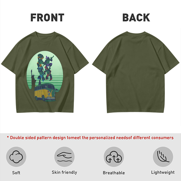 Olive Teenage Mutant Ninja Turtles Graphic T-Shirt