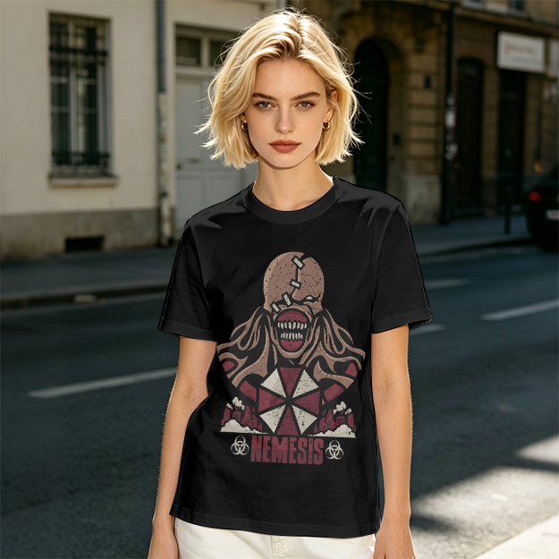 Resident Evil Nemesis Graphic Military Green T-Shirt