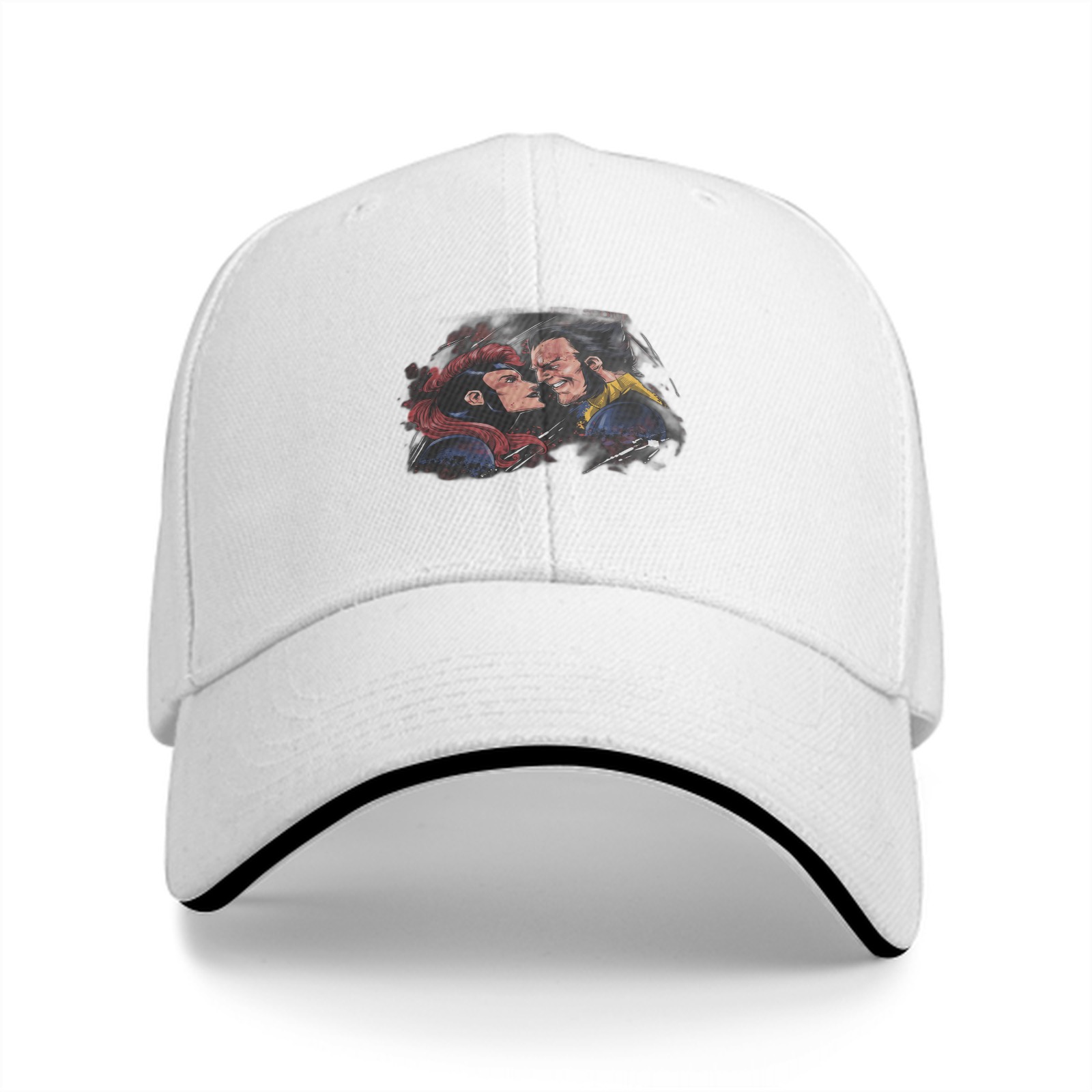 Black baseball cap with X-Men Rogue and Wolverine graphic