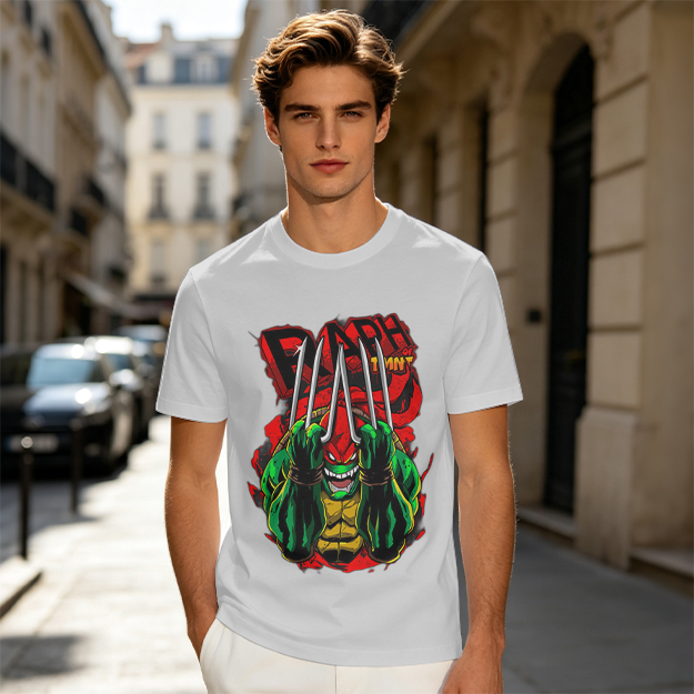 Olive Green Teenage Mutant Ninja Turtles Raphael Graphic T-Shirt