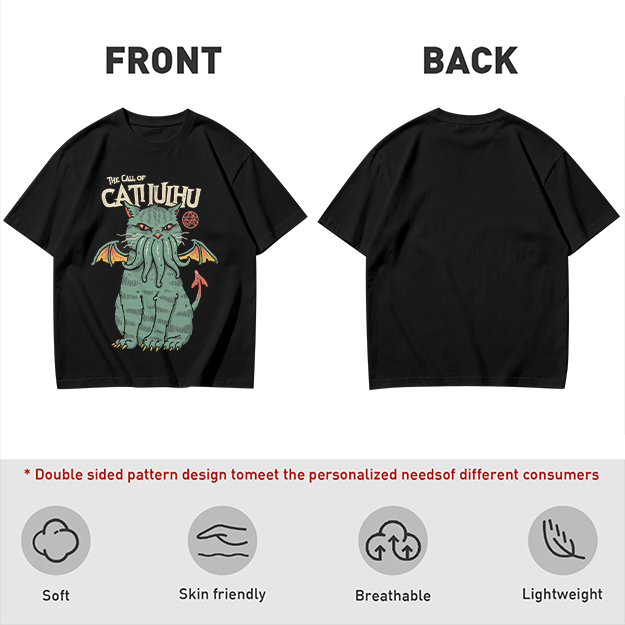 The Call of Cthulhu Cat Graphic T-Shirt