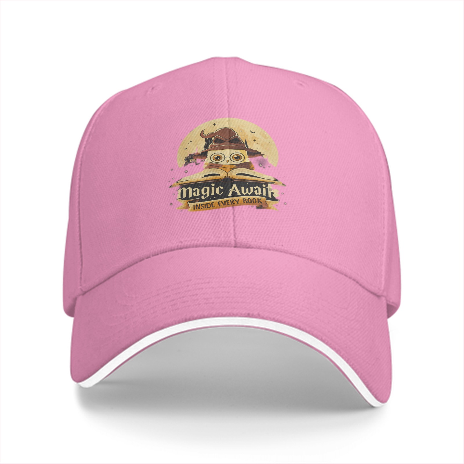 Magic Awaits Inside Every Book Owl Baseball Cap