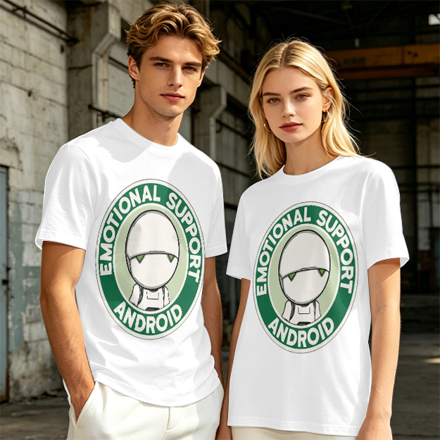 Emotional Support Android Graphic T-Shirt