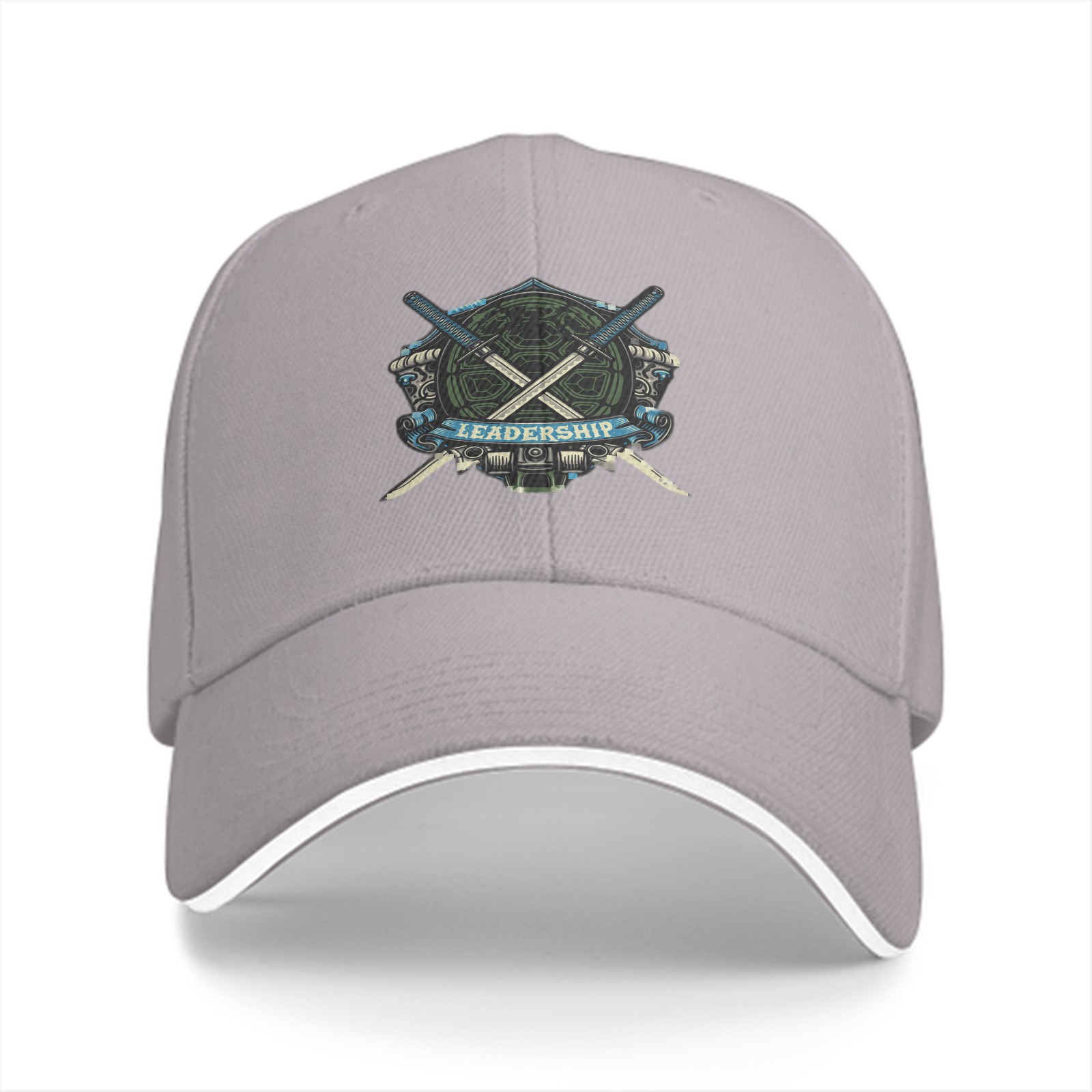 Black Baseball Cap With Crossed Swords Leadership Emblem