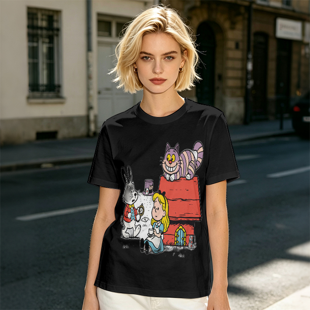 Alice in Wonderland Characters Graphic Tee for Fans
