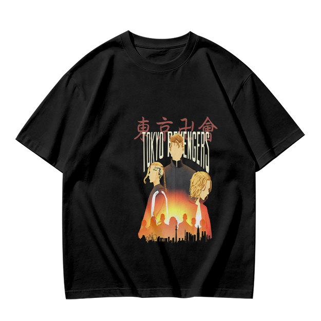 Tokyo Revengers Anime Graphic Print Olive T-Shirt