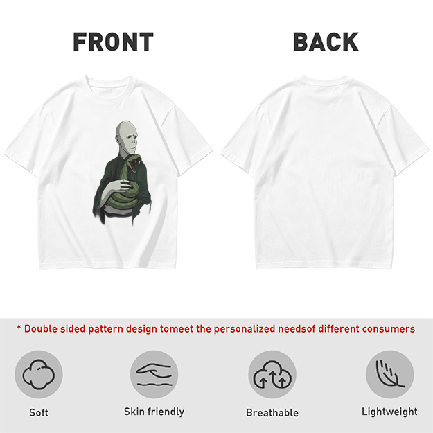 Olive T-shirt with Voldemort and Nagini Graphic Print