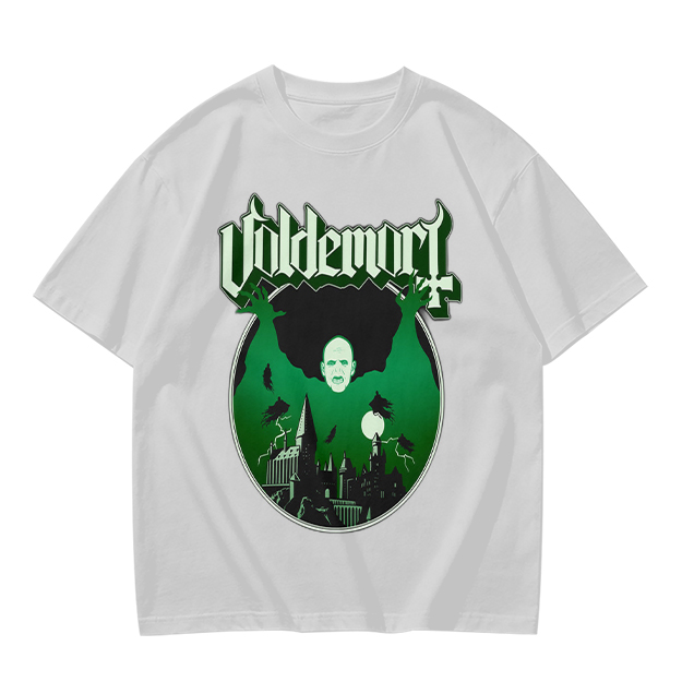 Olive T-shirt with Voldemort Dark Fantasy Graphic Print