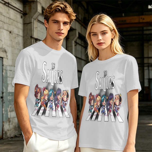 The Sailors Chibi Anime Abbey Road Graphic T-Shirt