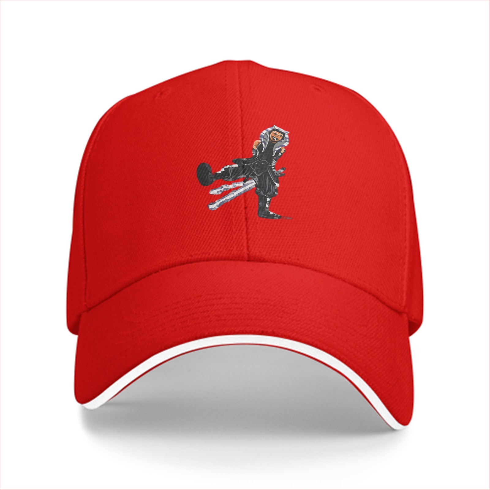 Black Baseball Cap With Star Wars Ahsoka Tano Graphic