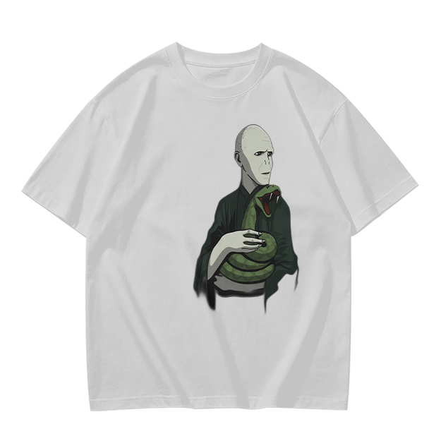 Olive T-shirt with Voldemort and Nagini Graphic Print