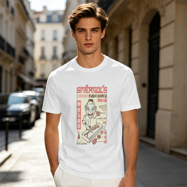 Smeagol's Sushi Shack Themed Graphic T-Shirt