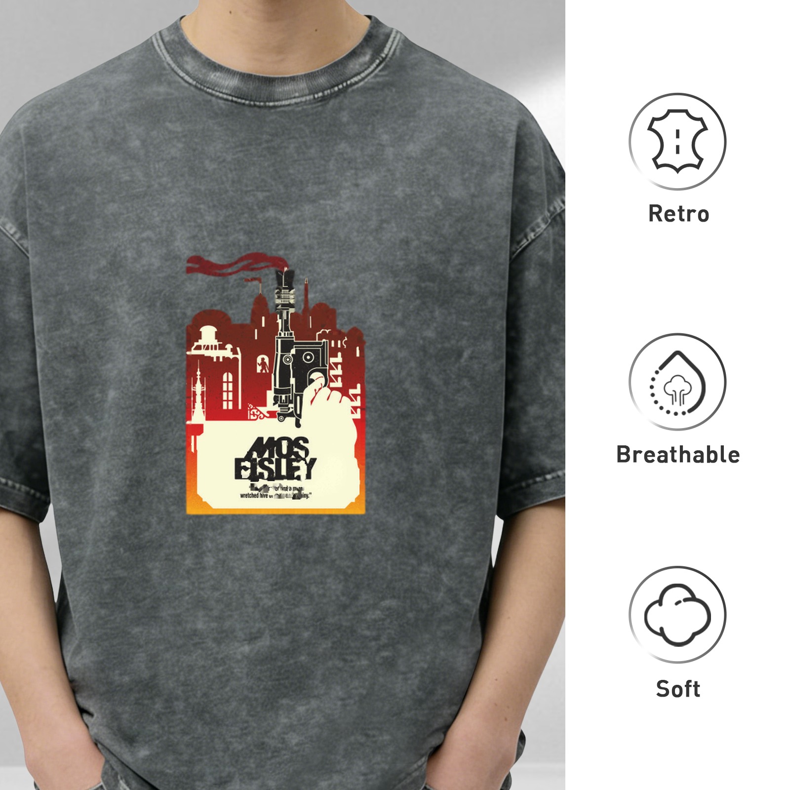 Star Wars Mos Eisley Graphic Acid Wash Oversized T-Shirt