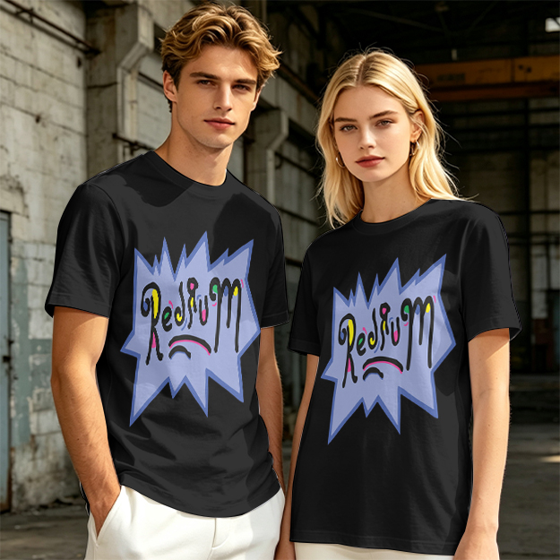 Olive Green T-Shirt With Playful Redrum Graphic Print