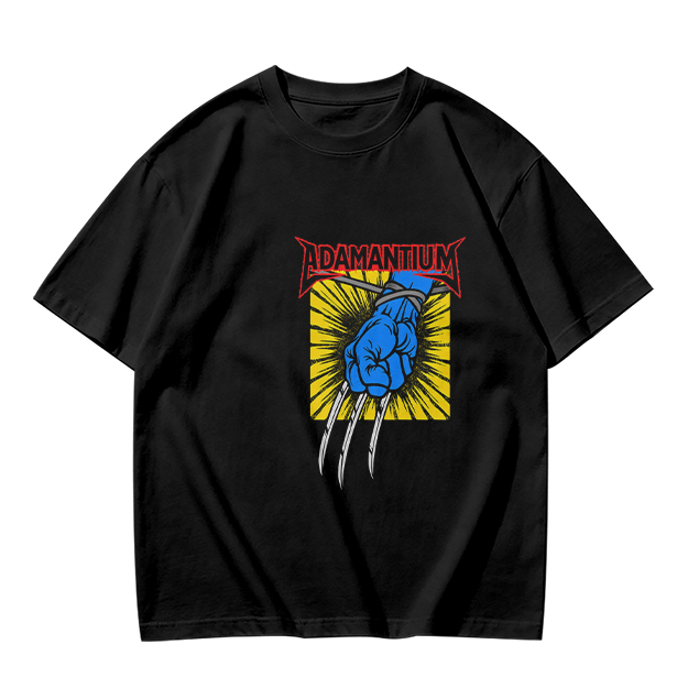 Olive T-Shirt with Adamantium Wolverine Claw Graphic