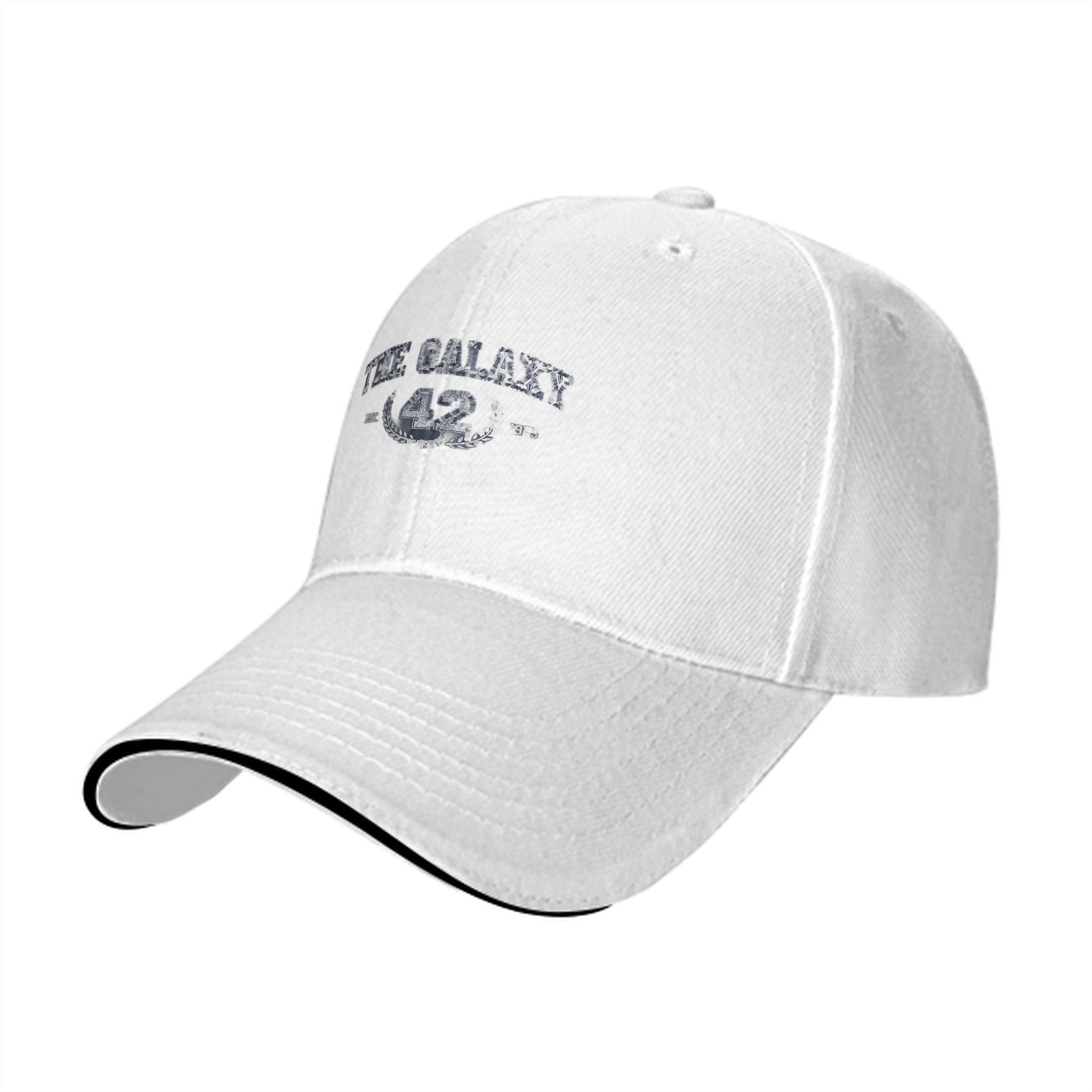 Black baseball cap with The Galaxy 42 laurel graphic