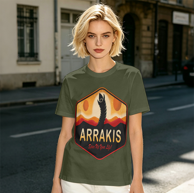 Arrakis Sandworm Desert Sunset Graphic T-Shirt Design