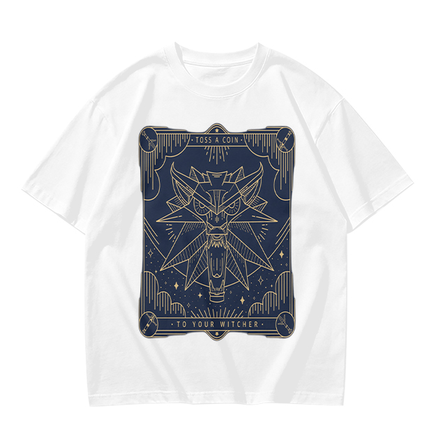 Olive Green Witcher Medallion Graphic T-Shirt