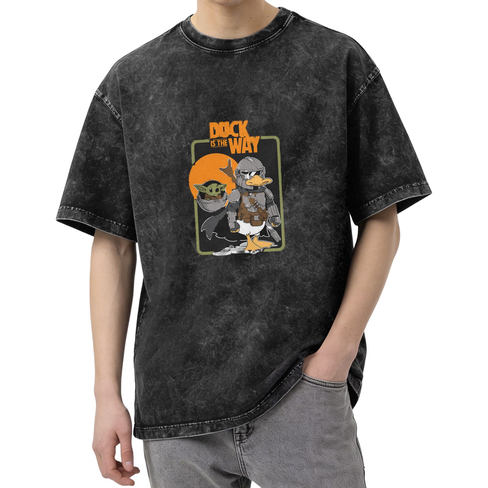 Duck Is The Way Mandalorian Parody Graphic T-Shirt