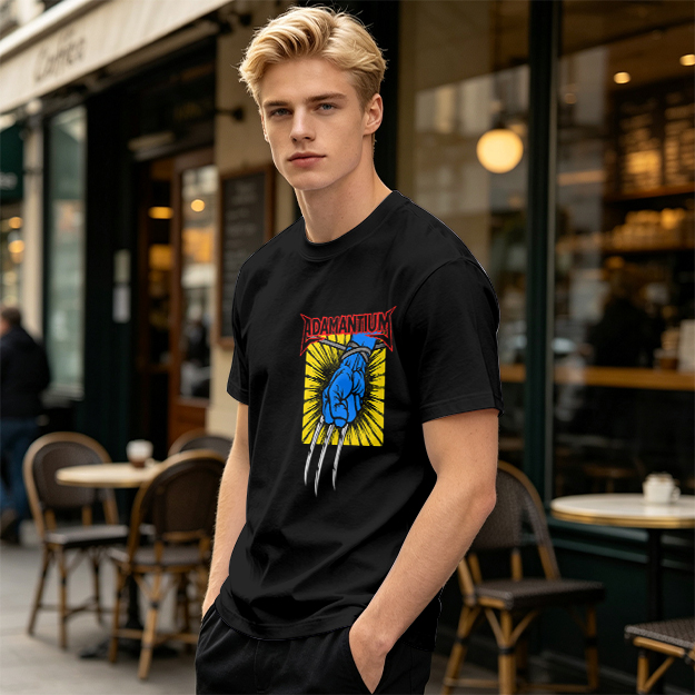 Olive T-Shirt with Adamantium Wolverine Claw Graphic