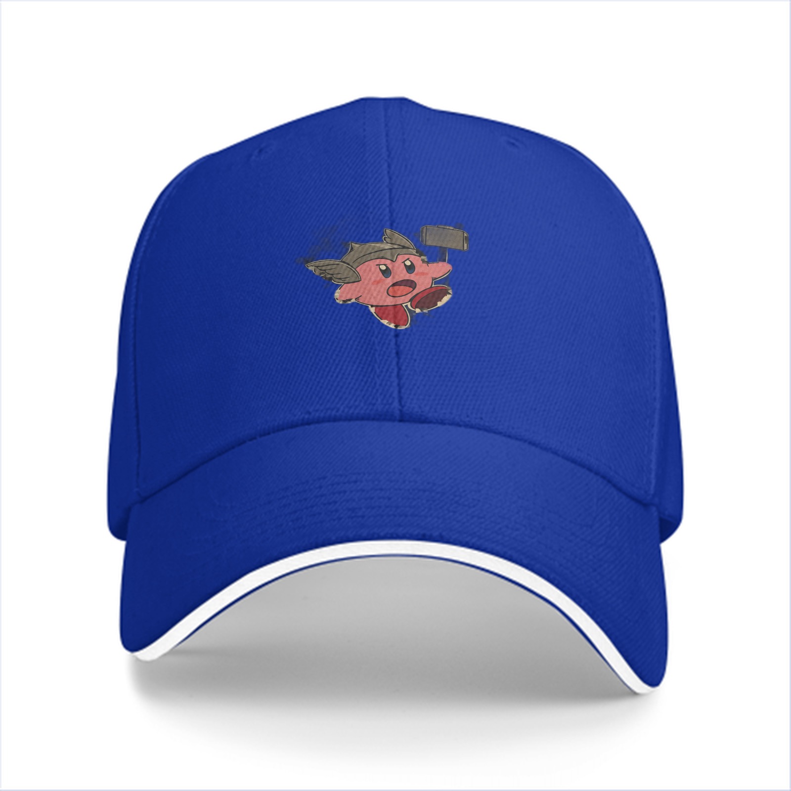 Black Baseball Cap With Thor Kirby Graphic Print