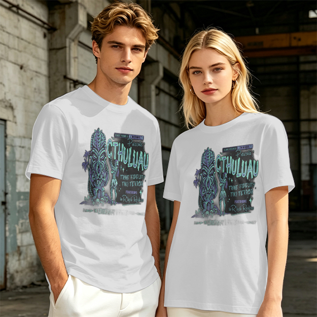 Cthuluau Tiki Terror Graphic T-Shirt Design