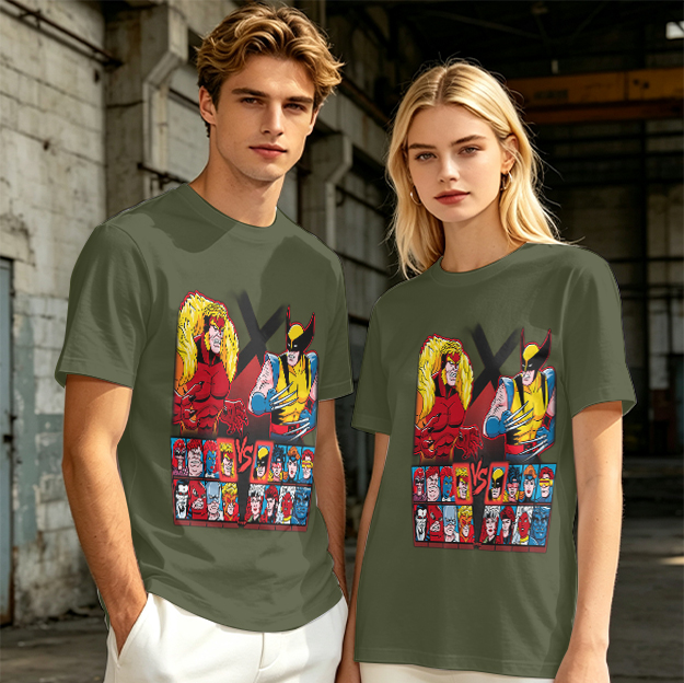 X-Men Wolverine vs Sabretooth Graphic T-Shirt